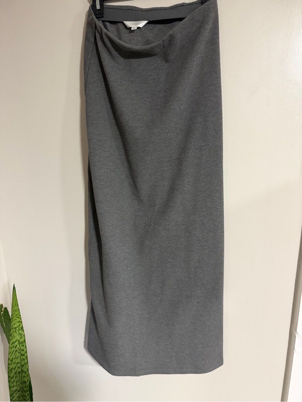 Gray Knit Maxi Skirt